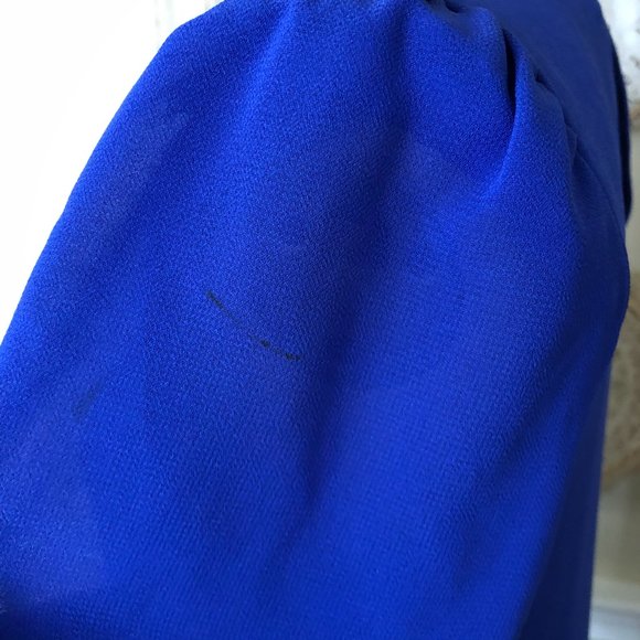 SOLD Vintage 1980s Blue Beaded Sequin Shift Dress - Picture 5 of 7